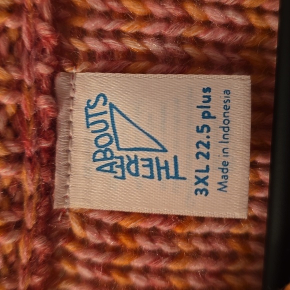 THEREABOUTS BRAND GIRLS PLUS SIZE CORAL PINK SWEATER SIZE 3XL 22.5 PLUS - Picture 4 of 16